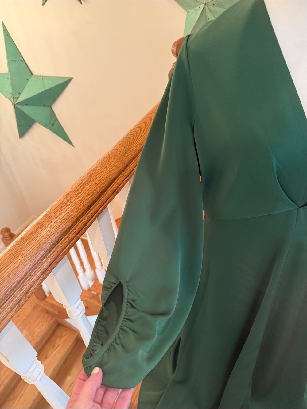 Sachin + Babi Emerald Green  Long Sleeve Maxi Gown THE JENNY DRESS - Picture 4 of 9
